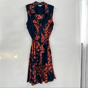 Nanette Lepore floral shirt dress sleeveless size 10